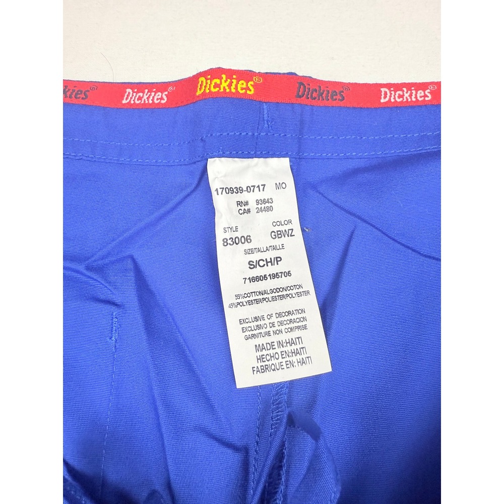 Dickies Scrub Pants Small Blue EDS Signature Unisex Drawstring 83006 New - Picture 3 of 4